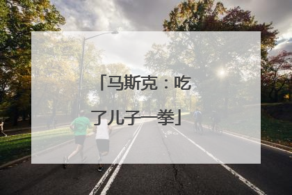 马斯克：吃了儿子一拳