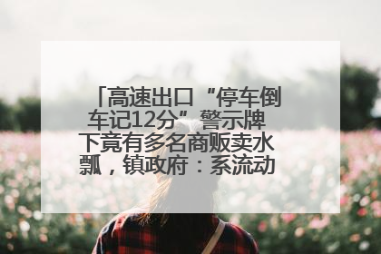 高速出口“停车倒车记12分”警示牌下竟有多名商贩卖水瓢，镇政府：系流动摊位，已多次劝离