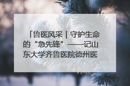 鲁医风采｜守护生命的“急先锋”——记山东大学齐鲁医院德州医院急诊重症医学科主任、主任医师庞国忠