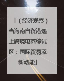 （经济观察）当海南自贸港遇上跨境电商综试区：国际贸易添新动能