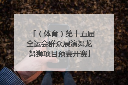 （体育）第十五届全运会群众展演舞龙舞狮项目预赛开赛