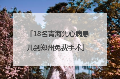18名青海先心病患儿到郑州免费手术