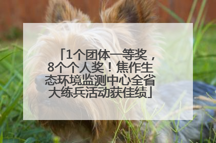 1个团体一等奖，8个个人奖！焦作生态环境监测中心全省大练兵活动获佳绩