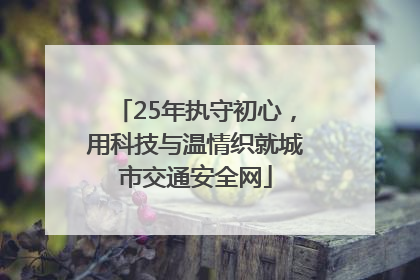 25年执守初心，用科技与温情织就城市交通安全网