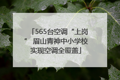 565台空调“上岗” 眉山青神中小学校实现空调全覆盖